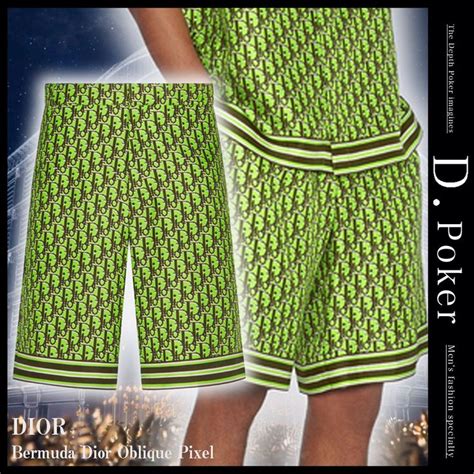 green dior shorts|dior bermuda shorts.